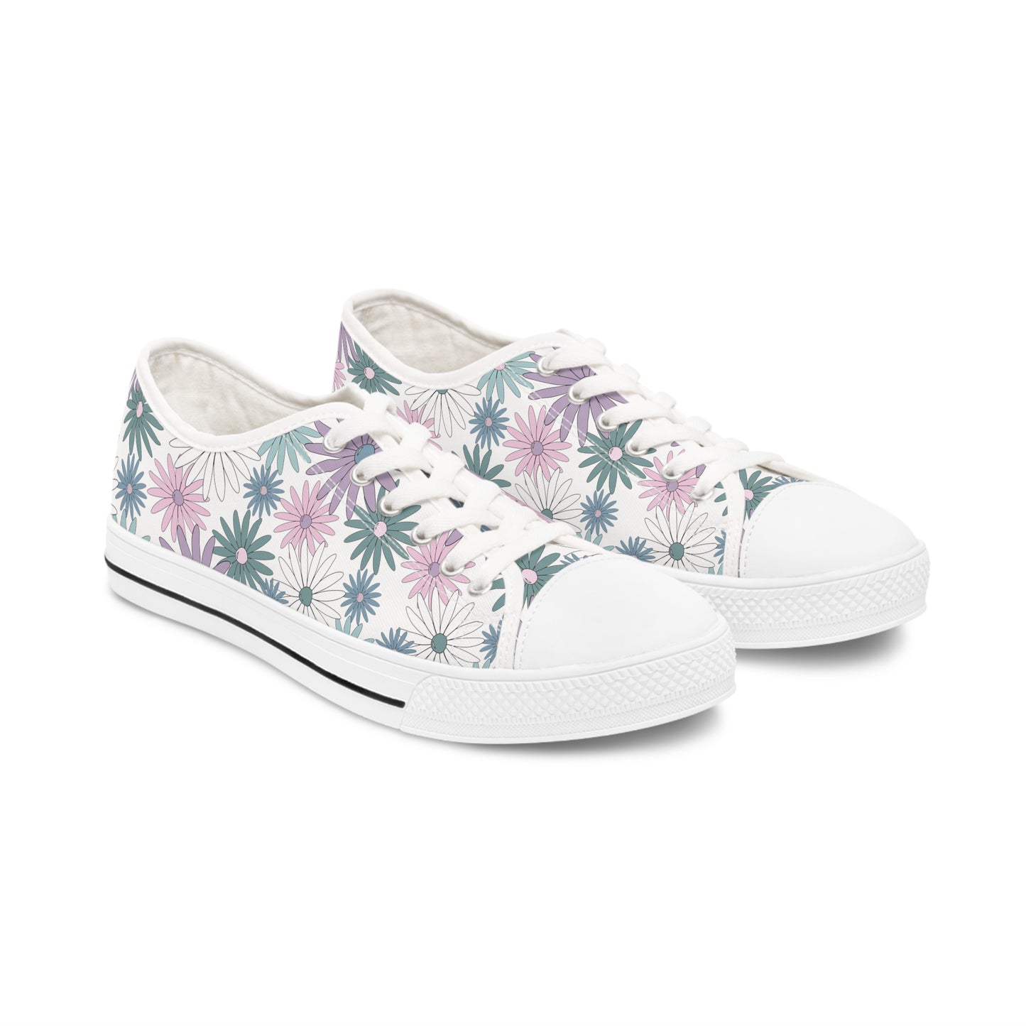 Pastel Daisy's Low Top Sneakers