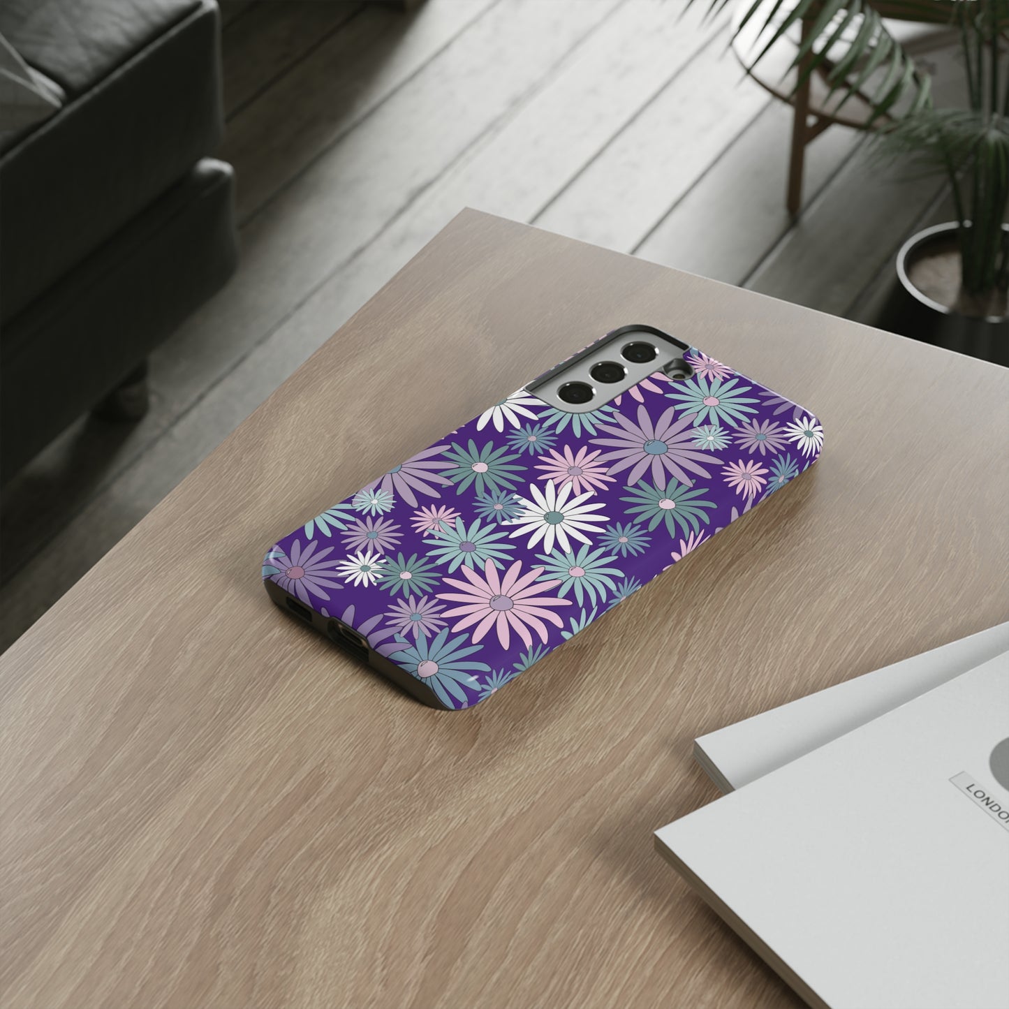 Pastel Daisy's in Purple Phone Case