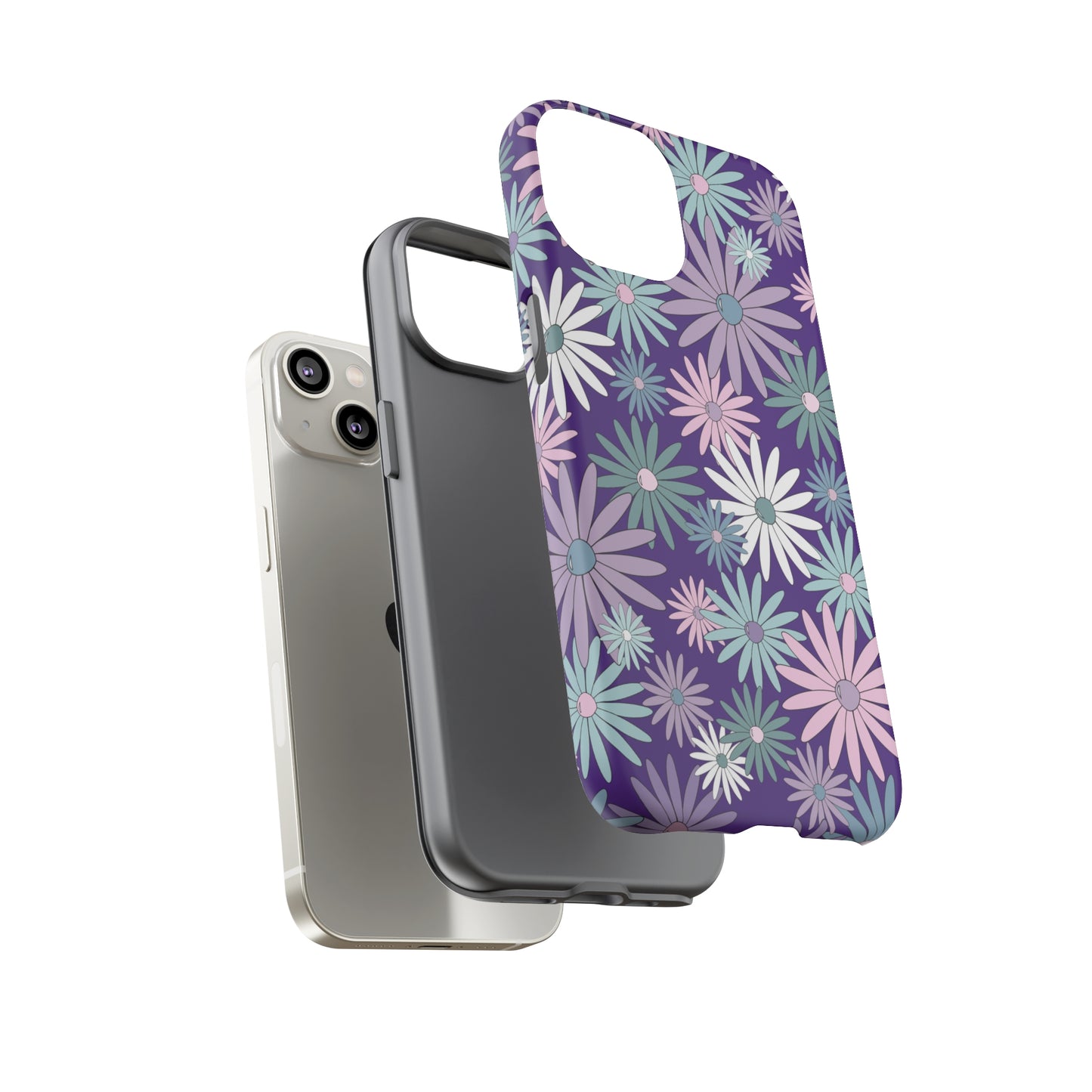 Pastel Daisy's in Purple Phone Case