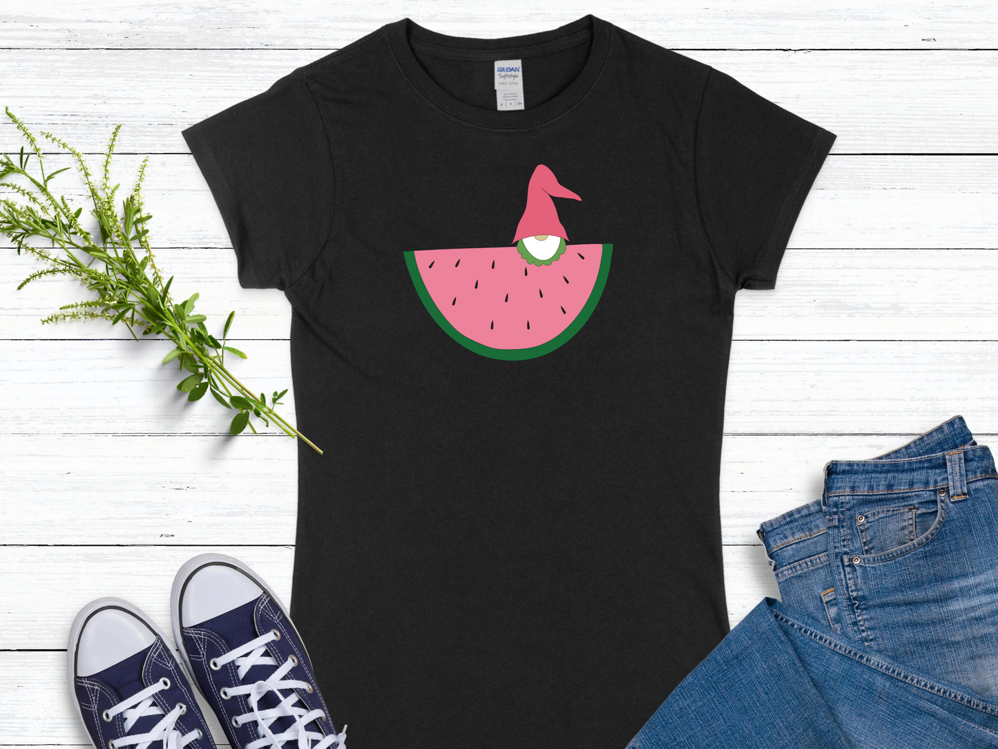 Watermelon Gnome Women's Softstyle Tee