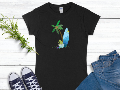 Gnome Surfing Women's Softstyle Tee