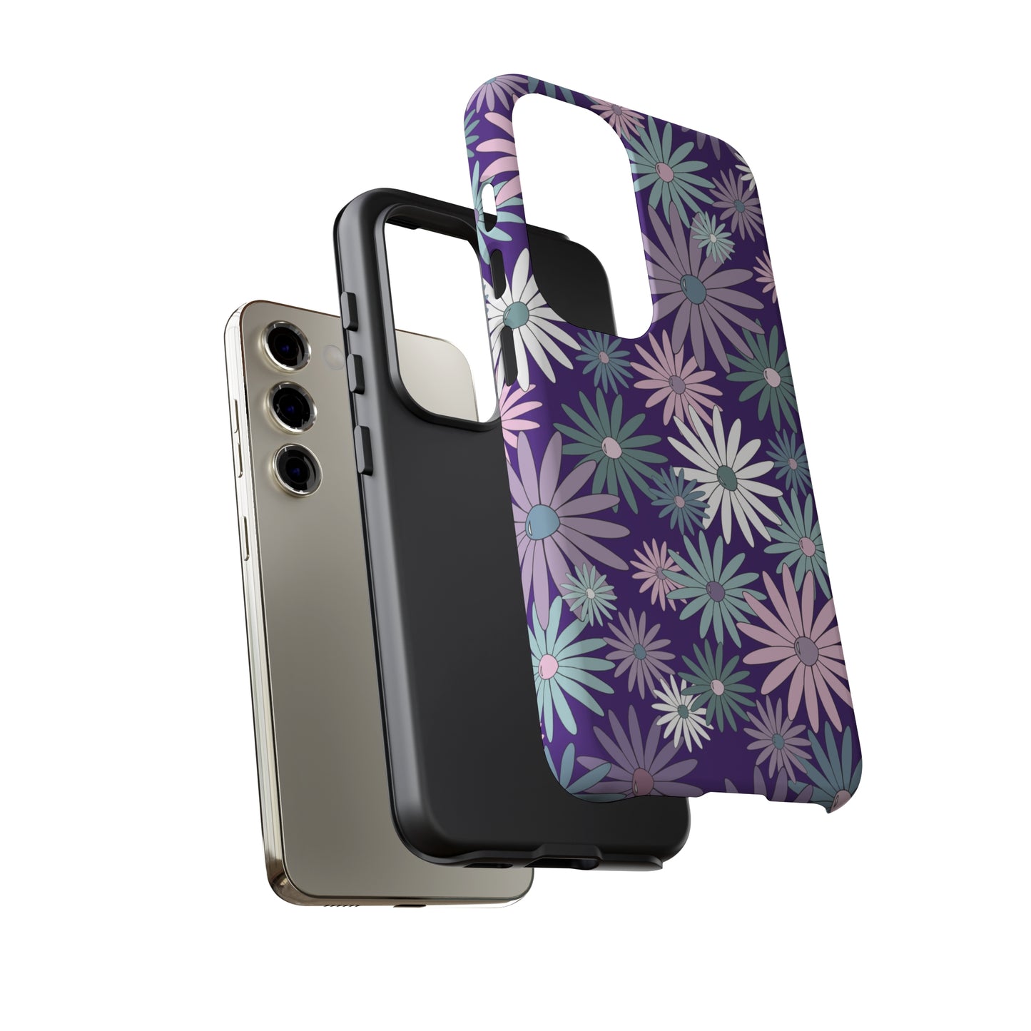 Pastel Daisy's in Purple Phone Case