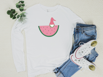 Watermelon Gnome Long Sleeve Tee