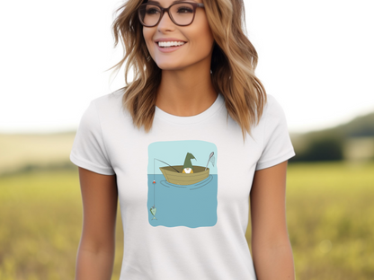 Gnome Fishing Women's Softstyle Tee