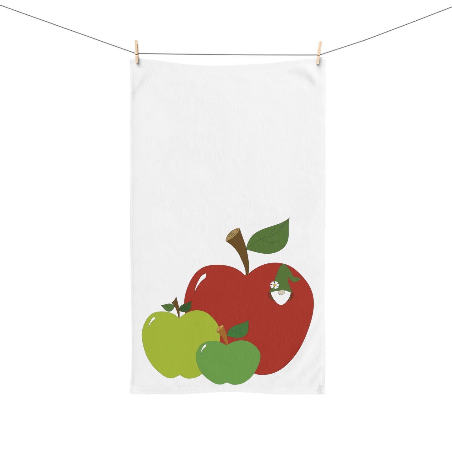 Gnome Apple Harvest Hand Towel