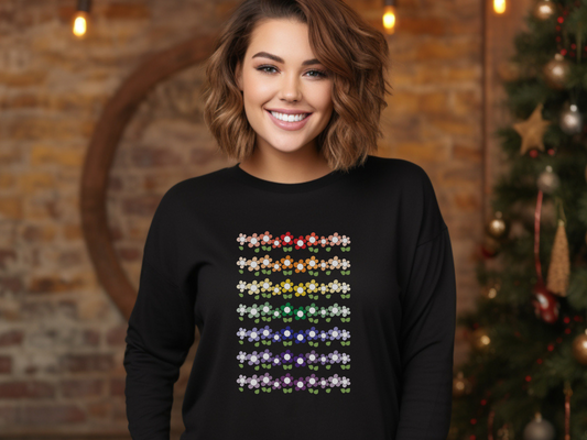 Rainbow of Posies Long Sleeve Tee