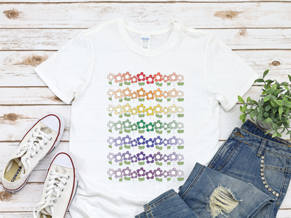 Rainbow of Posies Softstyle Tee