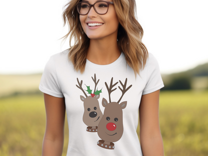 Rudolph & Friend Reindeer Women's Softstyle Tee