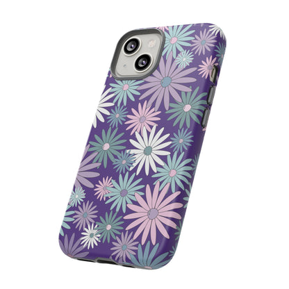 Pastel Daisy's in Purple Phone Case