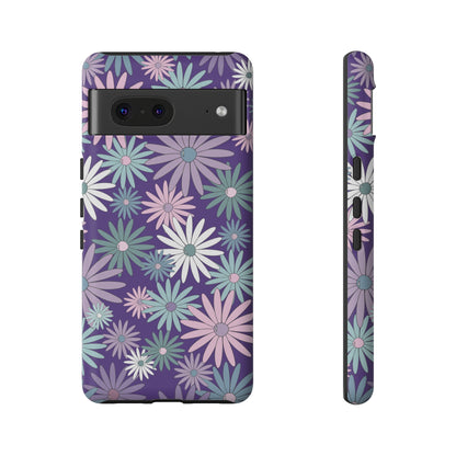 Pastel Daisy's in Purple Phone Case