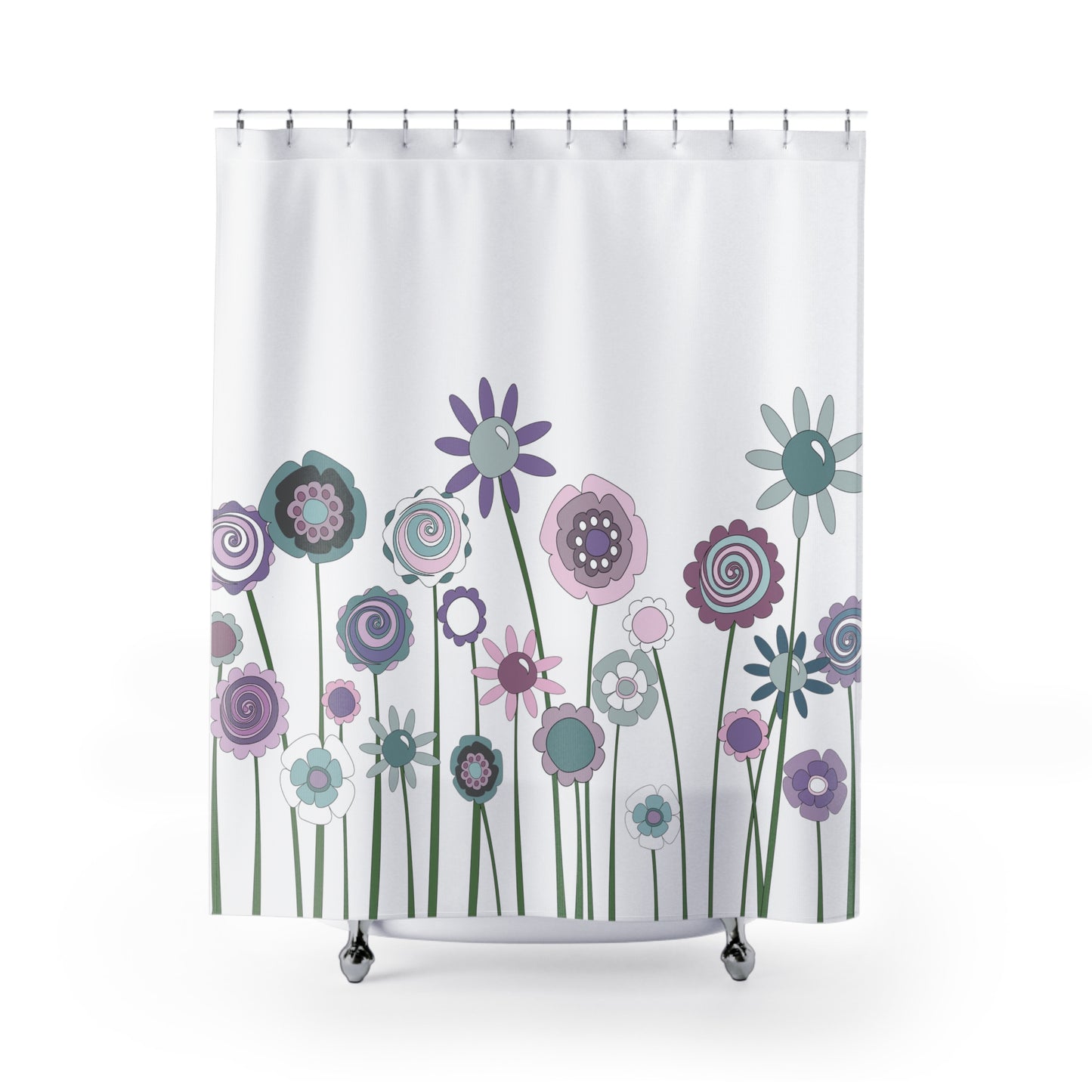 Pastel Posies Shower Curtain