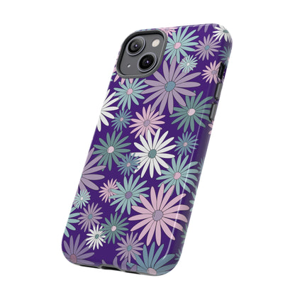 Pastel Daisy's in Purple Phone Case