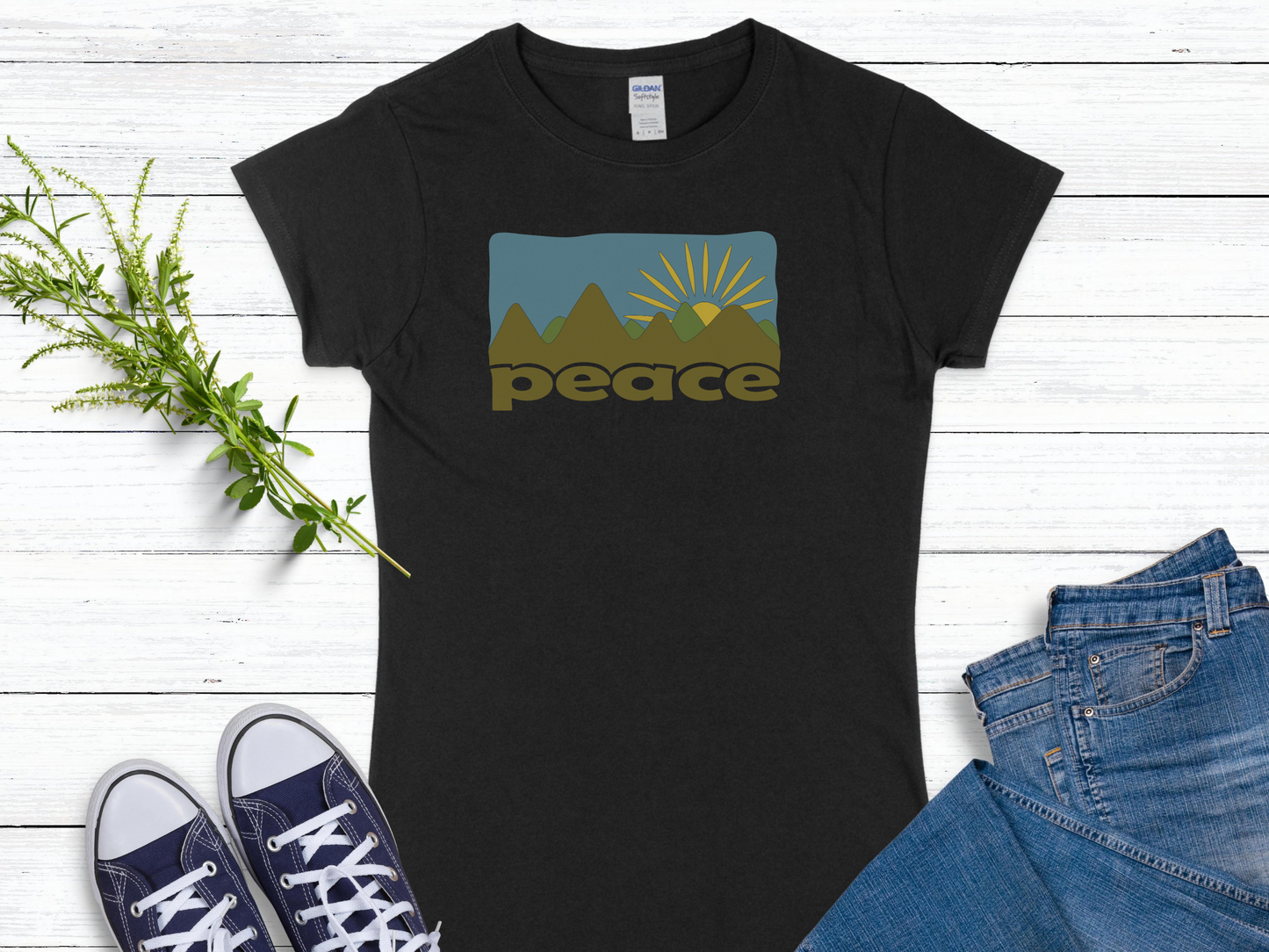 Peace Mountains Women's Softstyle Tee