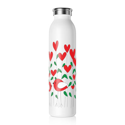 Love Birds Slim Water Bottle