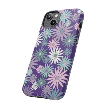 Pastel Daisy's in Purple Phone Case