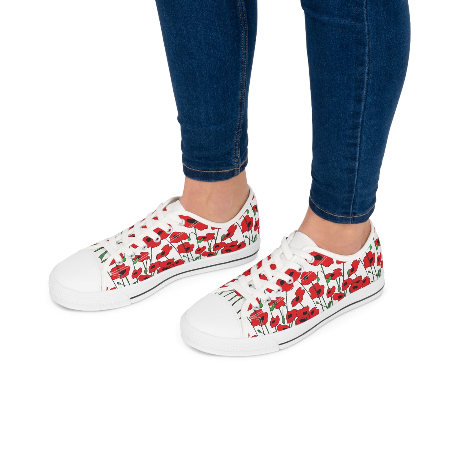 Poppy Fields Forever Low Top Sneakers