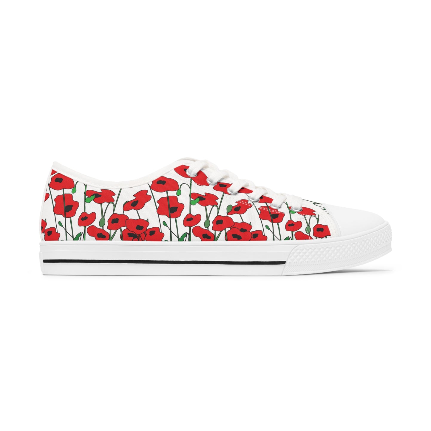 Poppy Fields Forever Low Top Sneakers