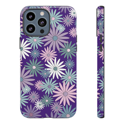 Pastel Daisy's in Purple Phone Case