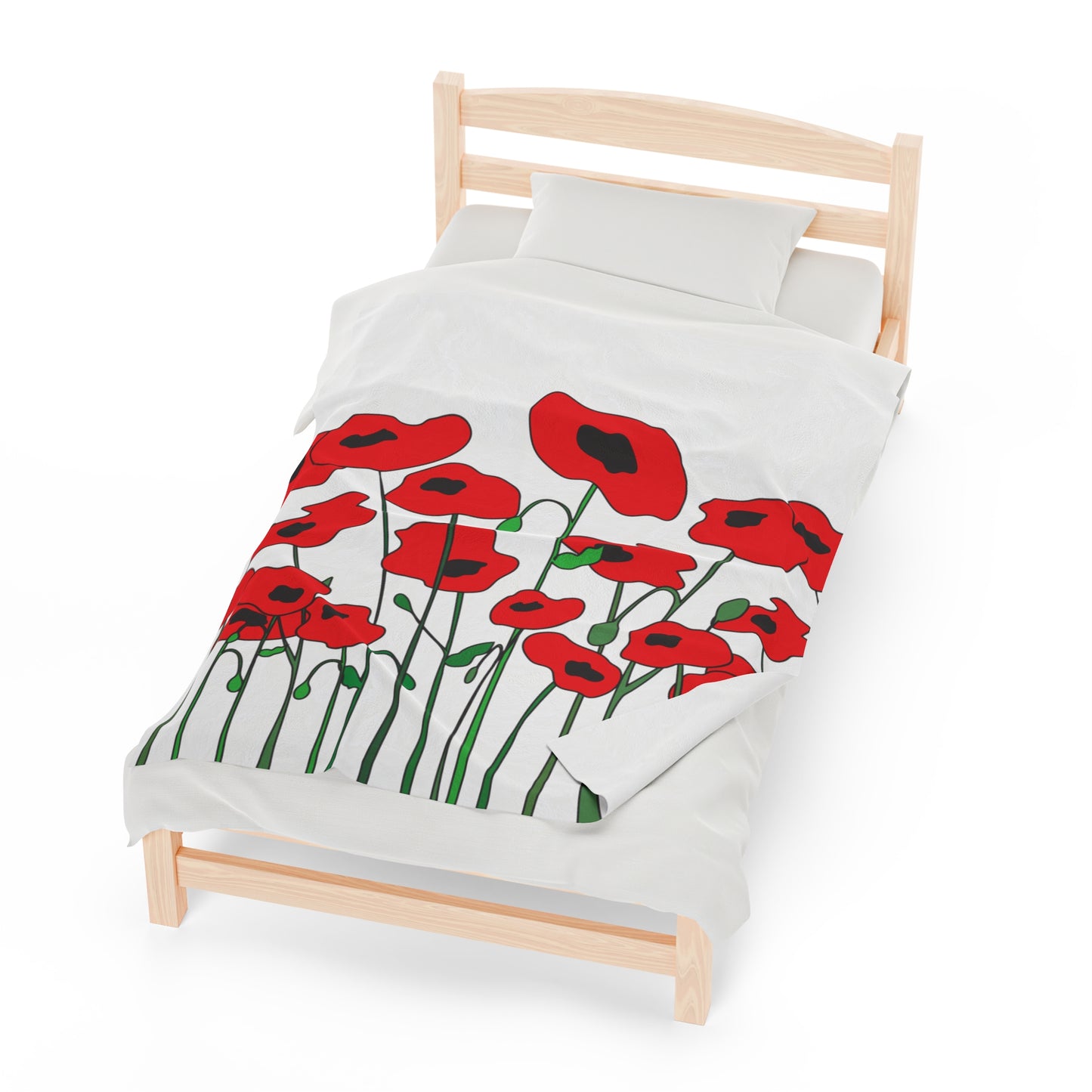 Poppy Fields Forever Plush Blanket